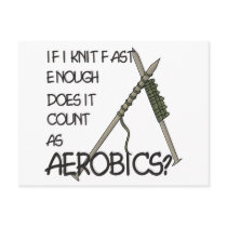 Knitting Aerobics Post Cards