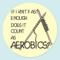 Knitting Aerobics stickers