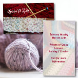 Knitting Business Custom Advertisement Card Business Cards