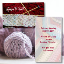 Knitting Business Custom Advertisement Card Business Cards