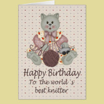 Knitting Cat cards