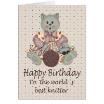 Knitting Cat Cards