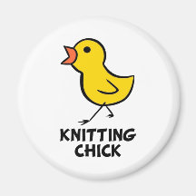 Knitting Chick Magnet