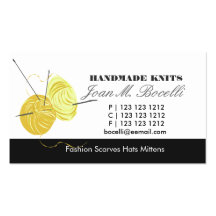 Knitting Craft Artist Business Card