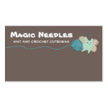 knitting fairy cute monster flying ball of yarn... business cards