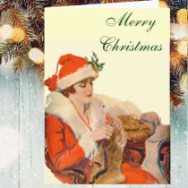 Knitting for Christmas Greeting Cards