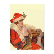Knitting for Christmas Postcard
