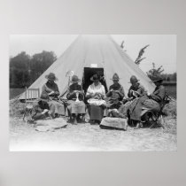 Knitting for the Cause: 1916 Print