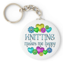 Knitting Happiness Keychain