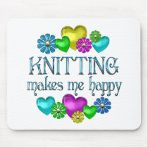 Knitting Happiness Mouse Pads