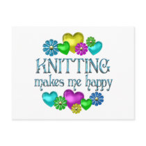 Knitting Happiness Post Card
