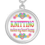 Knitting Heart Happy Pendants