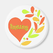Knitting Heart Refrigerator Magnets