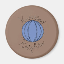 Knitting Knights Logo Magnets