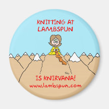 knitting knirvana lambspun refrigerator magnet