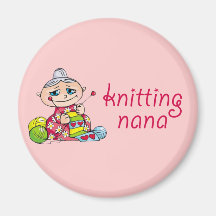 Knitting Nana Refrigerator Magnets