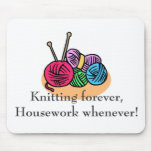 Knitting T-shirts and Gifts. Mouse Pads