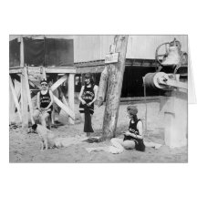 Knitting Venice Lifeguards, early 1900s Greeting Cards