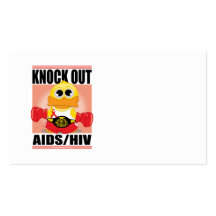 Knock Out AIDS/HIV Business Card Templates