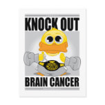 Knock Out Brain Cancer Postcard