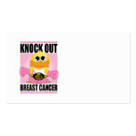 Knock Out Breast Cancer Business Card Templates
