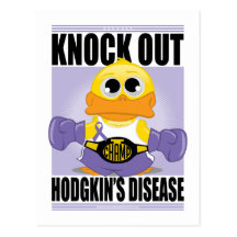 Knock Out Hodgkin's Disease Postcard