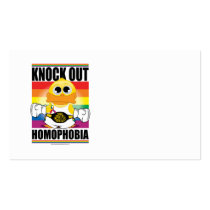 Knock Out Homophobia Business Card Templates
