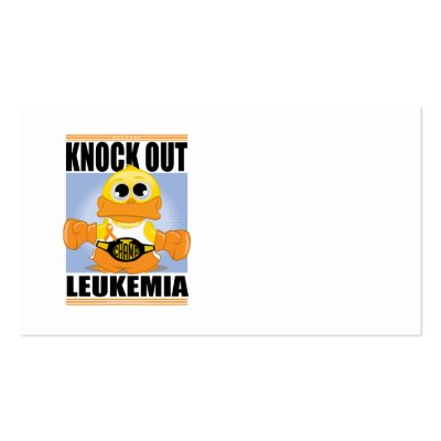 Knock Out Leukaemia Business Card by fightcancertees