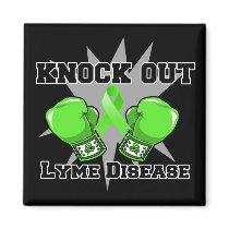 Knock Out Lyme Disease Refrigerator Magnet