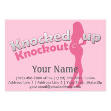Knocked Up Knockout Baby Shower Mom-to-Be Business Card Templates