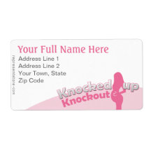Knocked Up Knockout Baby Shower Mom-to-Be Shipping Labels