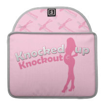 Knocked Up Knockout Baby Shower Mom-to-Be Sleeve For MacBook Pro