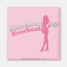Knocked Up Knockout Baby Shower Mom-to-Be Refrigerator Magnet