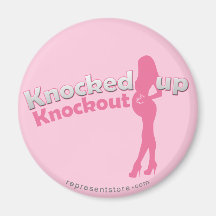 Knocked Up Knockout Baby Shower Mom-to-Be Refrigerator Magnet