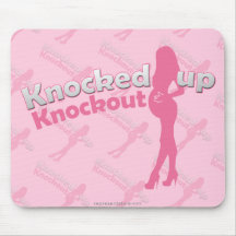 Knocked Up Knockout Baby Shower Mom-to-Be Mouse Pads