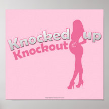 Knocked Up Knockout Baby Shower Mom-to-Be Posters