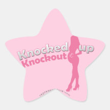 Knocked Up Knockout Baby Shower Mom-to-Be Stickers