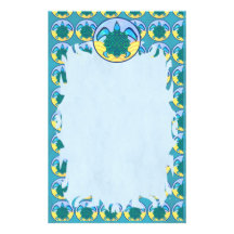 Knot Turtle Flame Stationery