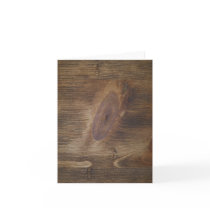 Knotty Notes Brown Rustic Wood Stationery
