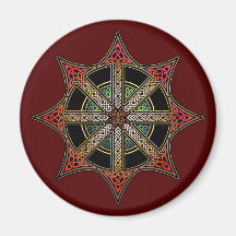 Knotwork Chaos Star Magnet