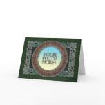 Knotwork Circle Border Photo Frame Greeting Card