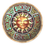 Knotwork Sun Face Stickers