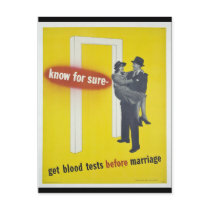 Know for sure...get blood tests for STD diseases Postcards
