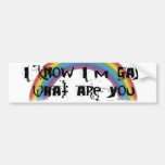 Know I'm Gay Bumper Sticker