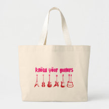 Know Your Guitar - Emo Alternative Grunge Rock Canvas Bags