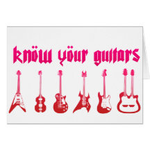 Know Your Guitar - Emo Alternative Grunge Rock Cards