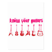 Know Your Guitar - Emo Alternative Grunge Rock Post Cards