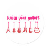 Know Your Guitar - Emo Alternative Grunge Rock Stickers