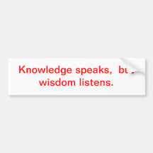 knowledge bumper stickers