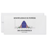 Knowledge Is Power Do Statistics (Stats Humour) rack cards
